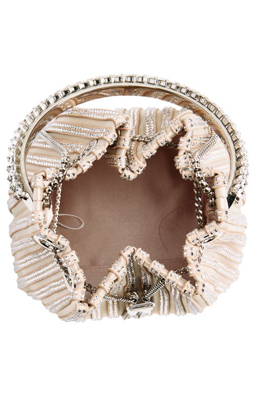 Shop Jimmy Choo Bon Bon Embellished Pouch In Macaroon Mix