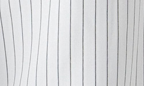 Shop Grey Lab Pinstripe High Waist Wide Leg Pants In White Black Stripe