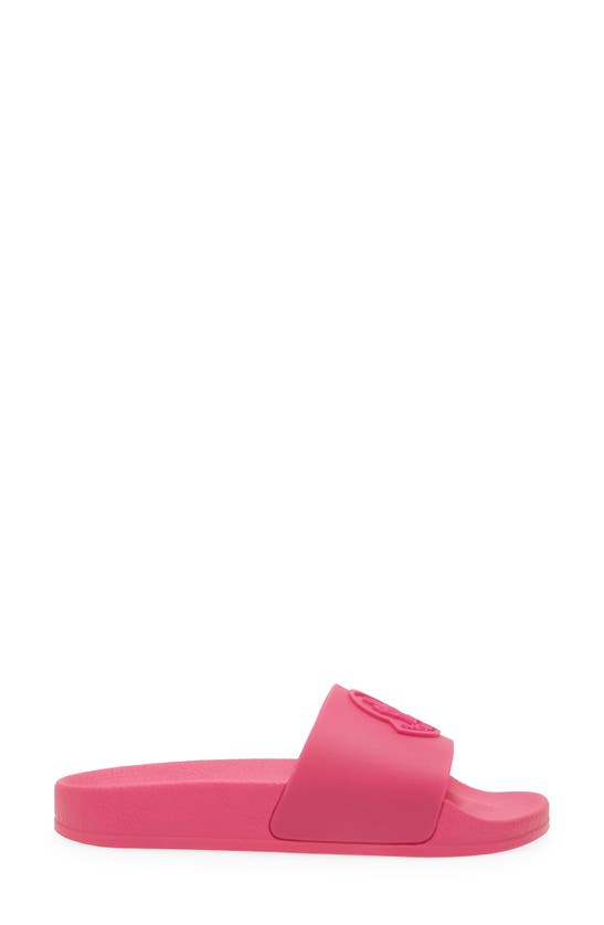 Shop Moncler Kids' Basile Slide Sandal In Magenta