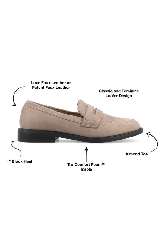 Journee Collection Raichel Penny Loafer In Stone