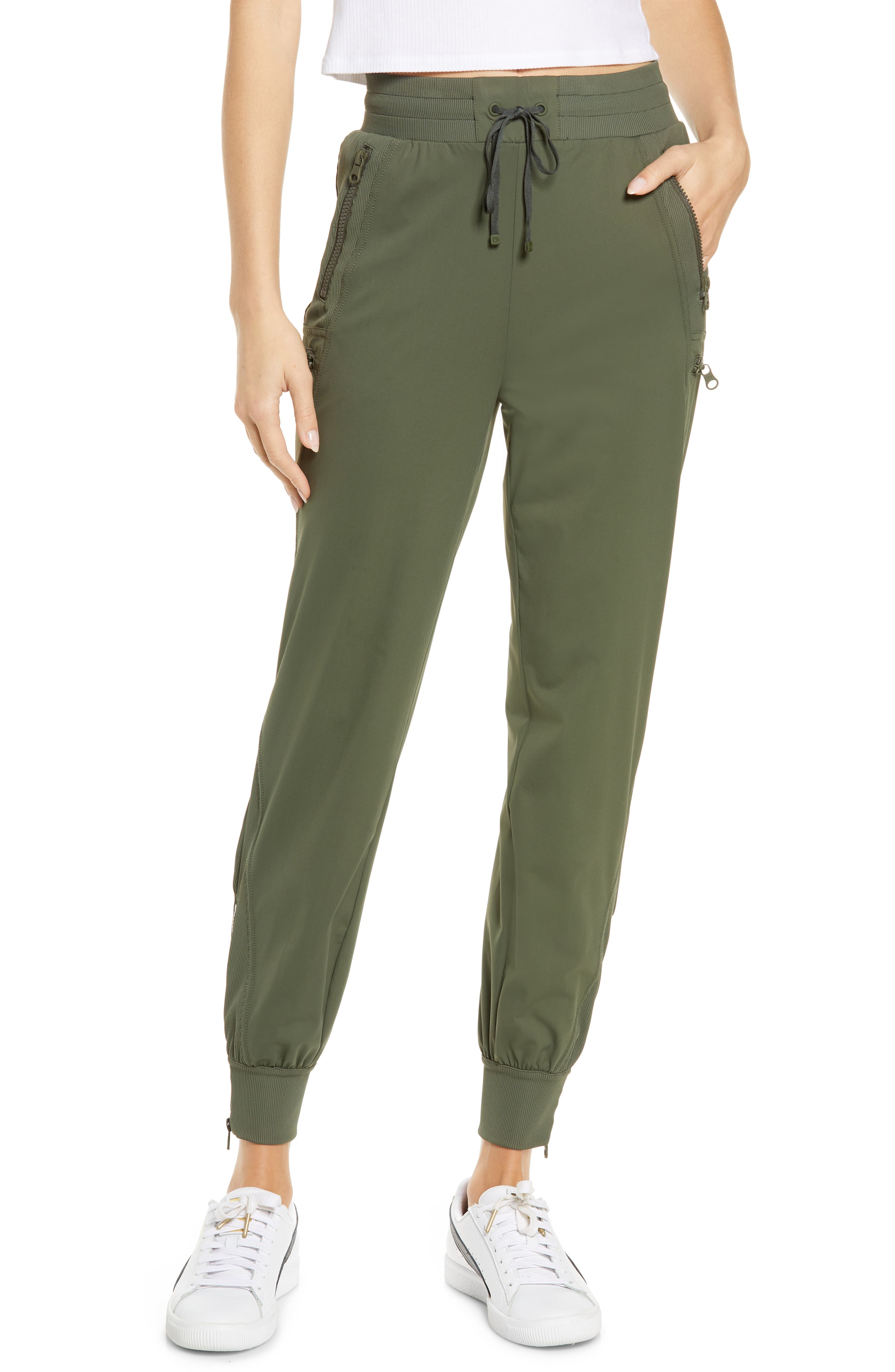 womens green jogger pants