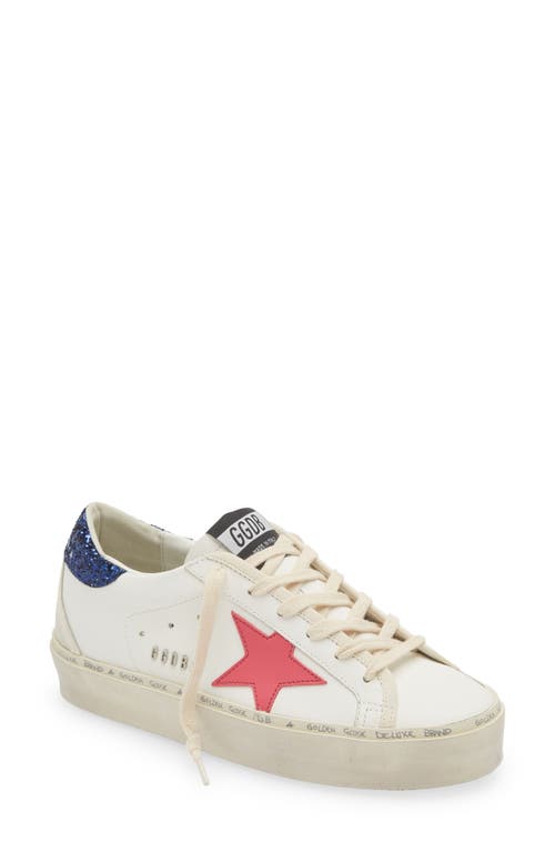 Golden Goose Hi Star Platform Sneaker In White/pink