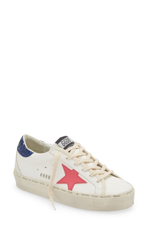 Golden Goose Hi Star Platform Sneakers In White/pink