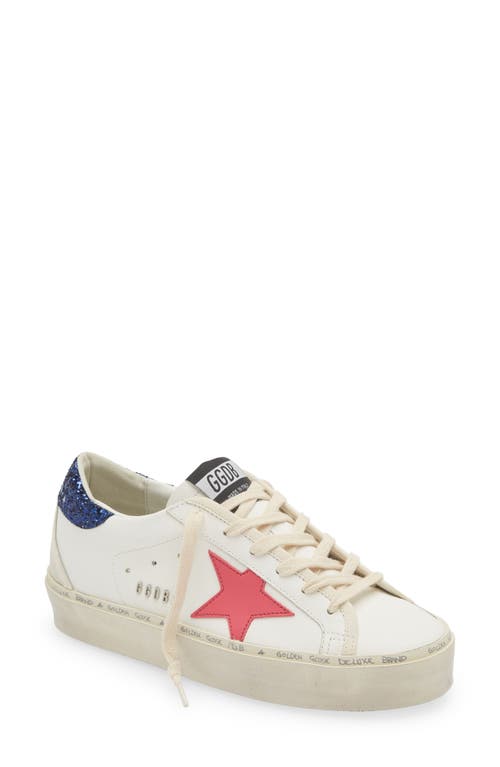 Golden Goose Hi Star Platform Trainer In White/pink