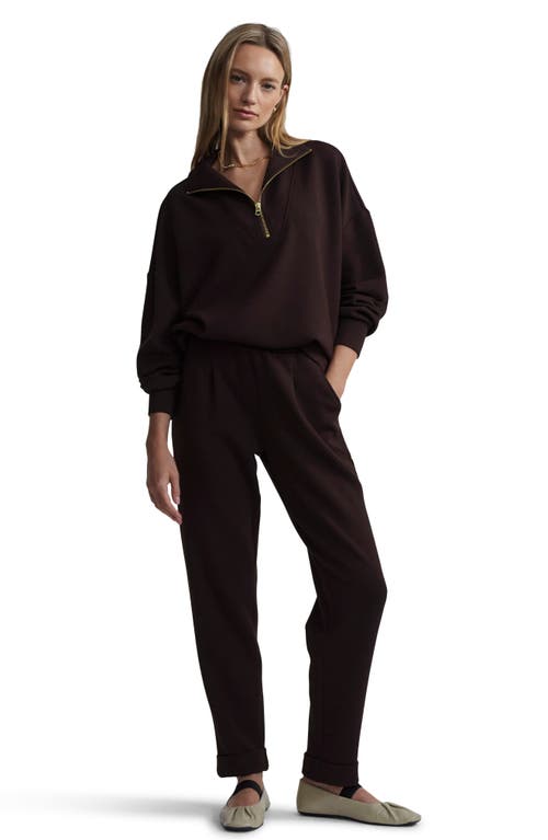 Varley Vine Ottoman Half Zip Pullover In Coffee Bean