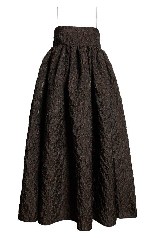 Cecilie Bahnsen Beth Windrose Matelassé Dress In Brown