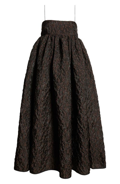 Shop Cecilie Bahnsen Beth Windrose Matelassé Dress In Brown