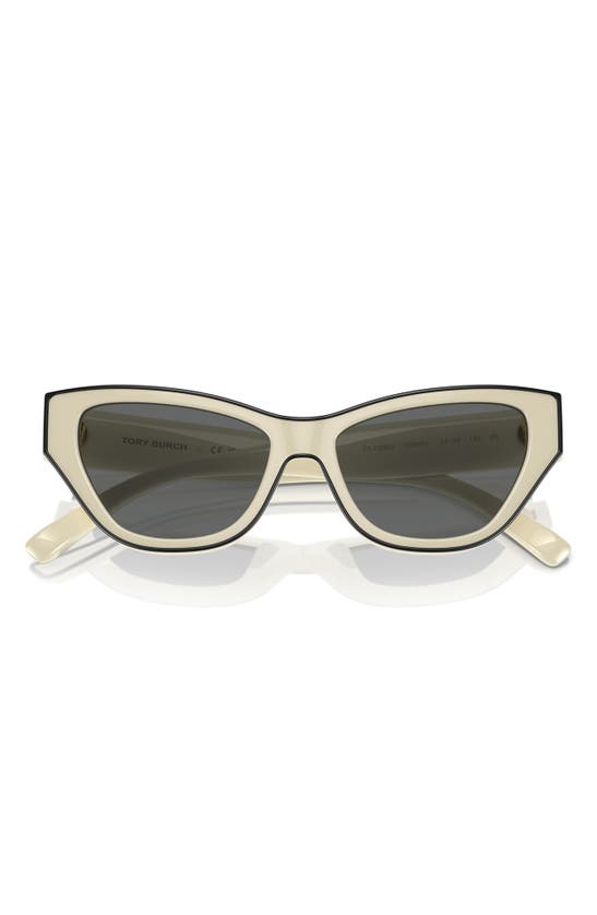 Shop Tory Burch 54mm Cat Eye Sunglasses In Dark Grey