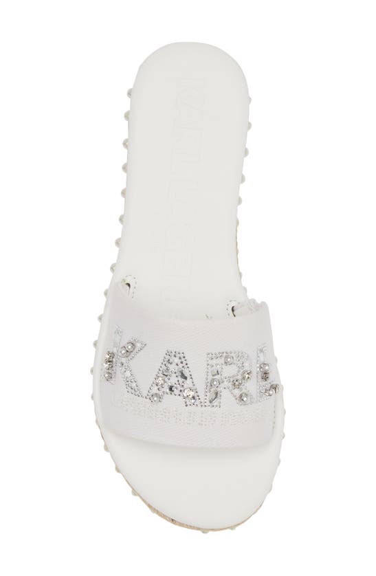 Shop Karl Lagerfeld Paris Kamara Pearl Platform Sandal In Bright White