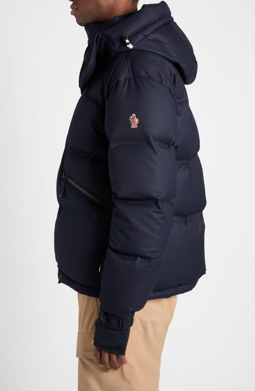 Shop Moncler Grenoble Krun Hooded Down Jacket In Navy Blue