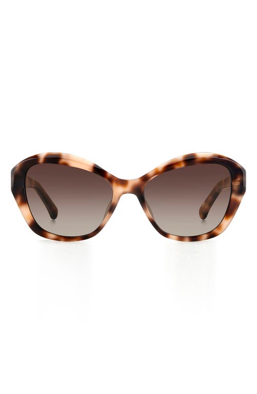 Shop Kate Spade New York Aglaia 54mm Gradient Cat Eye Sunglasses In Beige/brown Grad Polarized