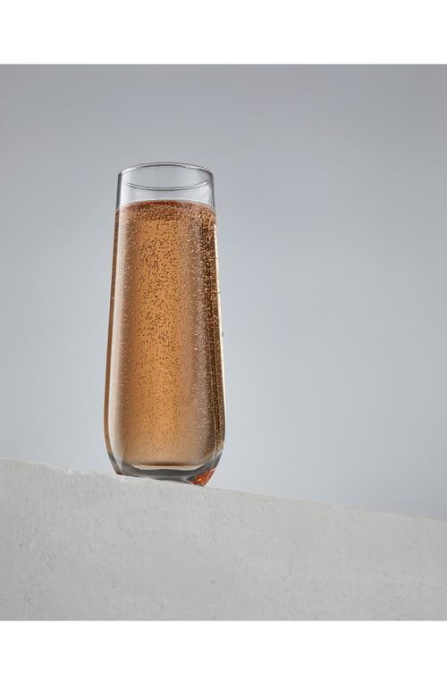 JOYJOLT JOYJOLT MILO SET OF 4 STEMLESS CHAMPAGNE GLASSES 