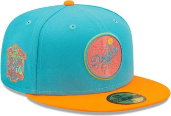 New Era Men's New Era Blue/Orange Los Angeles Dodgers Vice Highlighter  59FIFTY Fitted Hat