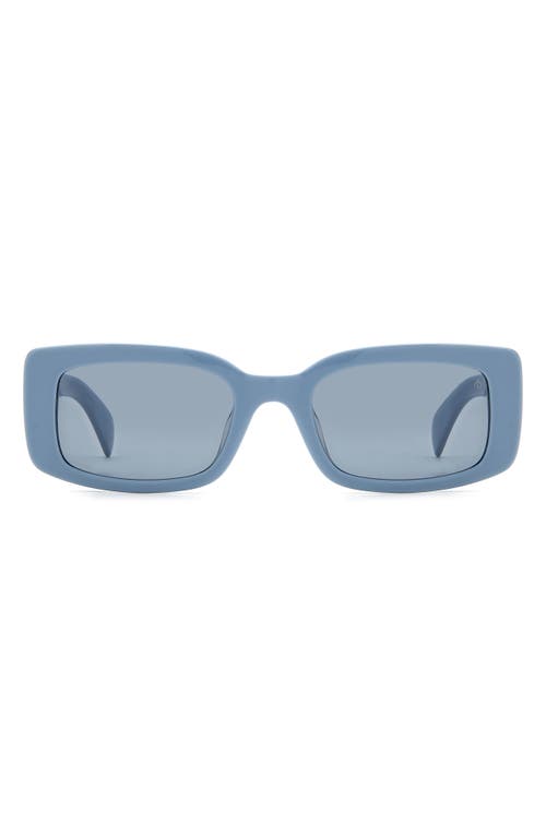 Rag & Bone 52mm Rectangular Sunglasses In Blue