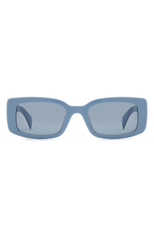 Shop Rag & Bone 52mm Rectangular Sunglasses In Blue/grey