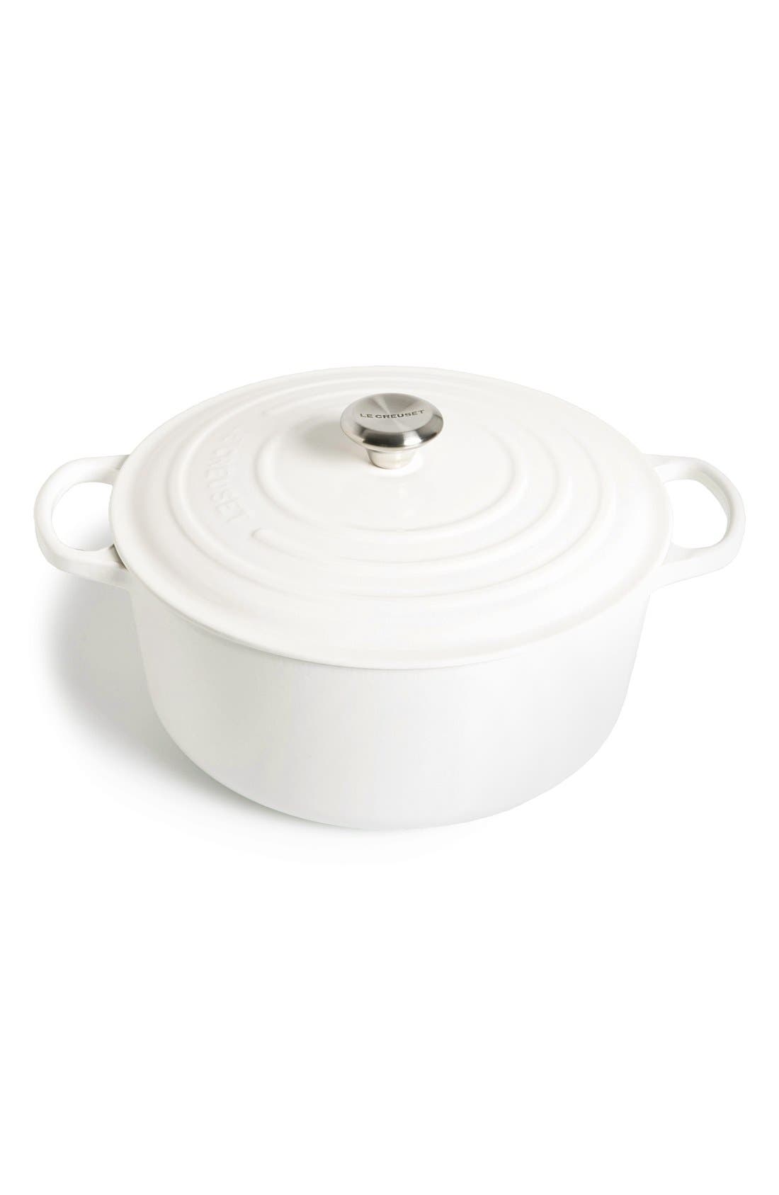 LE CREUSET,
                            Signature 9 Quart Round Enamel Cast Iron French/Dutch Oven,
                            Main thumbnail 12, color,
                            101