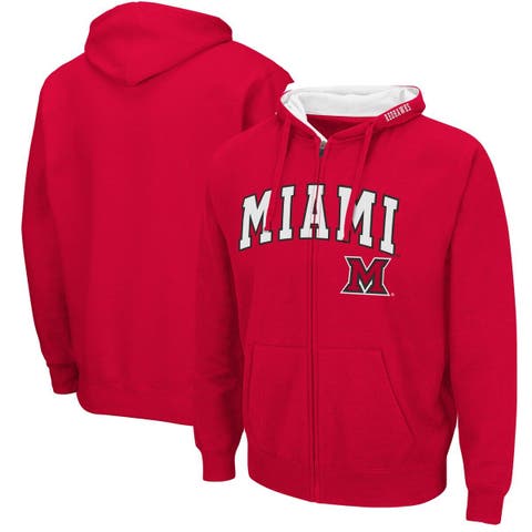 Miami Hurricanes Colosseum Men's Sleeveless Hoodie- It's All About The U - Charcoal/Black M