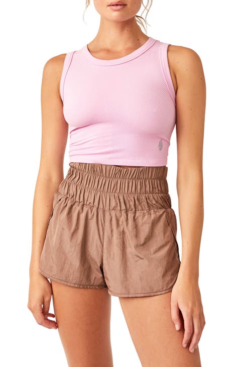 FREE PEOPLE MOVEMENT CROPPED RUN TANK - SOFT PINK 4891 – Work It Out