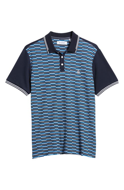 Original Penguin Geo Interlock Polo Dark Sapphire at Nordstrom,