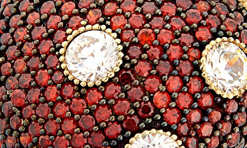 Suzy Levian Pavé Cubic Zirconia Ring In Red