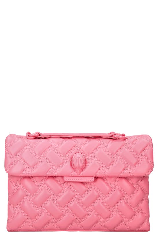 Shop Kurt Geiger Kensington Drench Convertible Leather Shoulder Bag In Pink