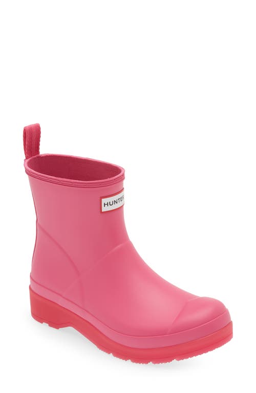 Hunter Play Short Waterproof Rain Boot in Magenta Flux at Nordstrom, Size 6