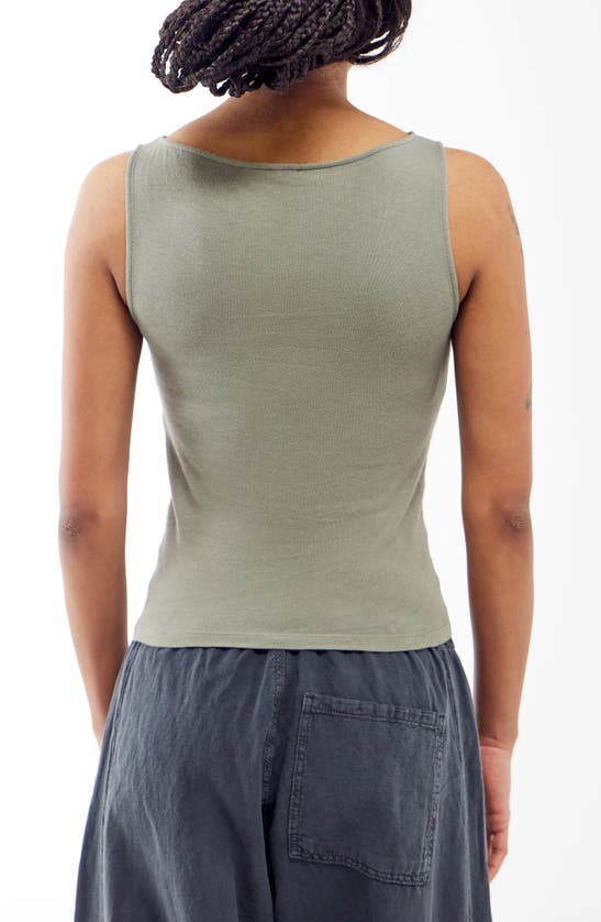 Shop Bdg Urban Outfitters Paradise Boatneck Tank In Sage