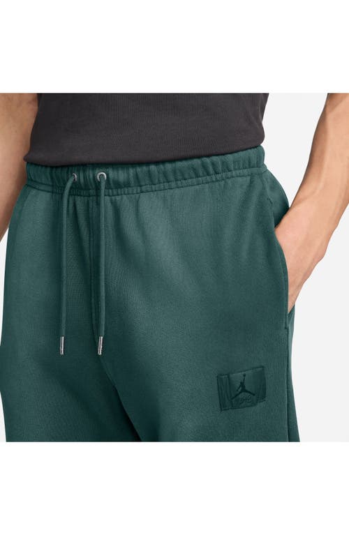 Shop Nike Flight Washed Cotton Fleece Sweatpants In Oxidized Green