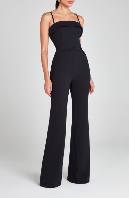 Shop Nadine Merabi Sabrina Sleeveless Wide Leg Jumpsuit In Black