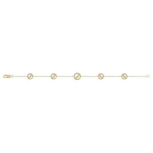 Shop Luvmyjewelry Moon Phases Sterling Silver Diamond Bracelet In 14kt Gold Vermeil On Sterling