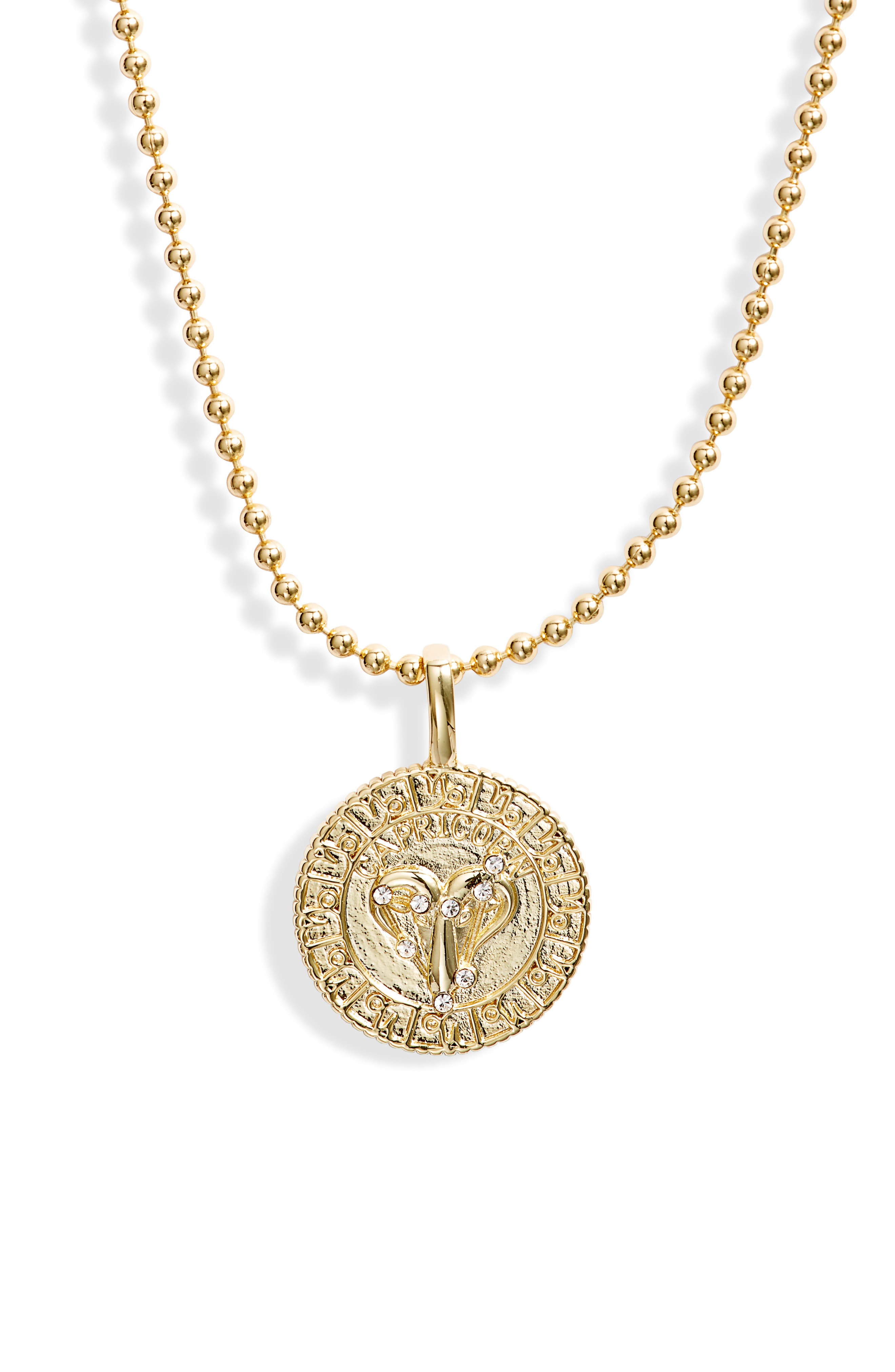 Melinda Maria Zodiac Pendant Necklace In Gold- Cancer