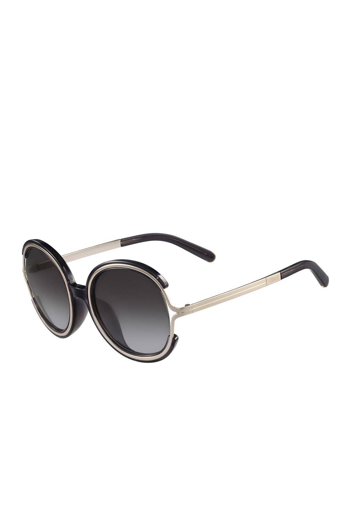 chloe 55mm round sunglasses