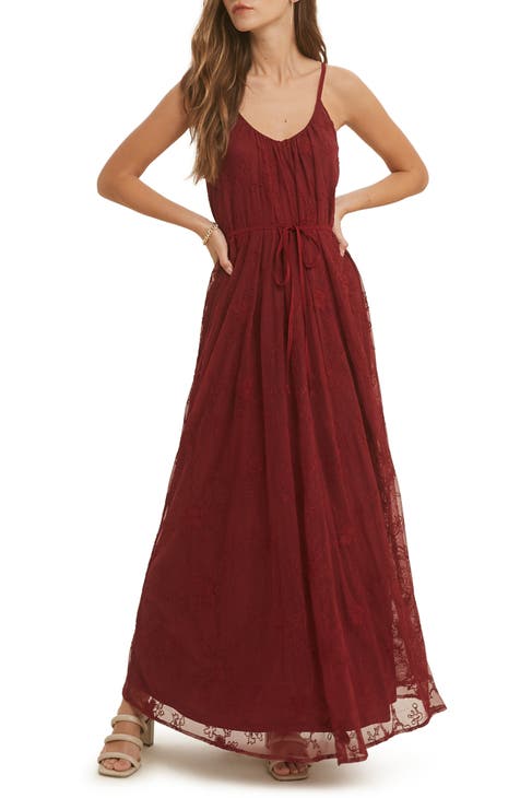 Burgundy dress nordstrom rack best sale