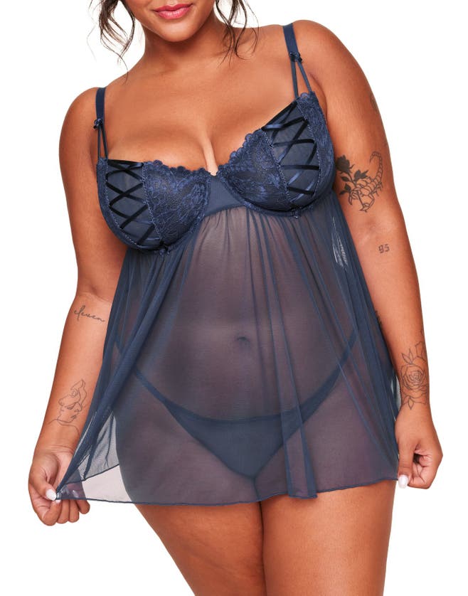 Shop Adore Me Ismelka G-string Panties In Dark Blue