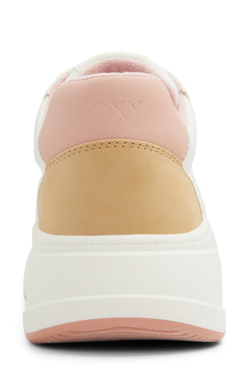 Shop Roxy Carver Sneaker In White Multi