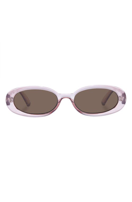 Shop Le Specs Outta Love 51mm Oval Sunglasses In Rosewater