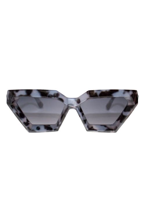 Shop Fifth & Ninth Alaia 53mm Polarized Cat Eye Sunglasses In Black Torte/black