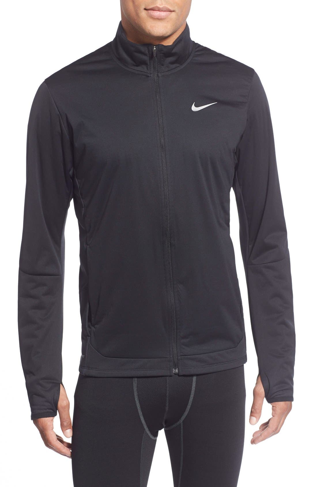 Nike 'Shield' Zip Front Running Jacket Nordstrom