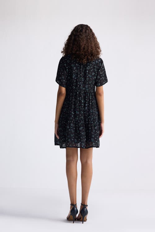 Reistor Floral Short Tiered Dress In Ditzy Wildflowers
