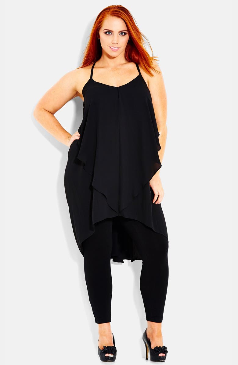 City Chic 'Love Layer' Chiffon Tunic (Plus Size) | Nordstrom