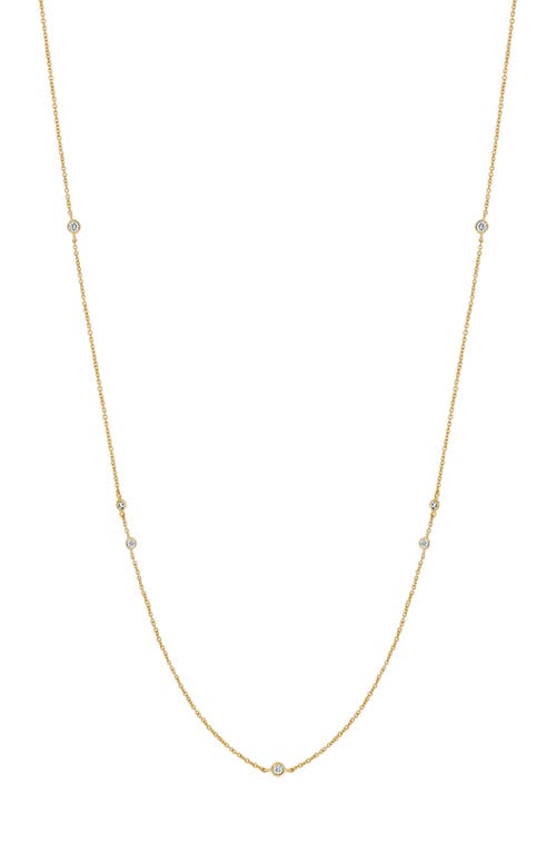 Shop Bony Levy Monaco Diamond Station Necklace In 18k Yellow Gold