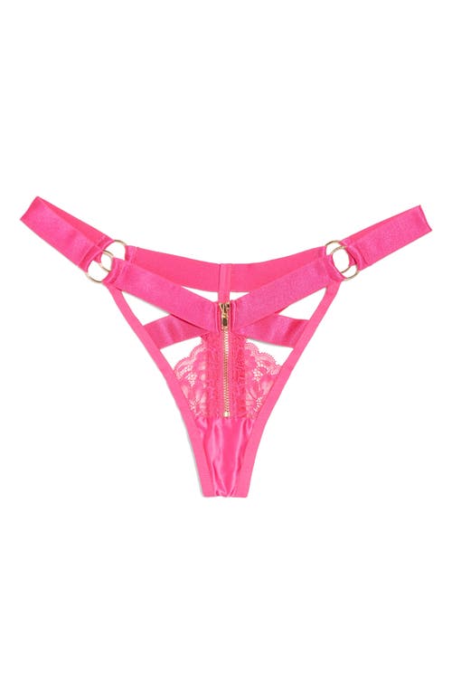 Hunkemöller Clementine Strappy Lace G-String Thong in Pink Peacock