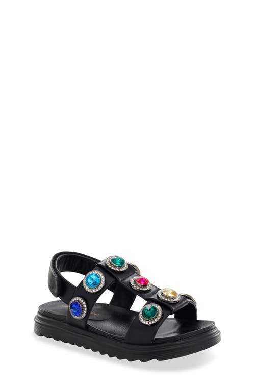 Kurt Geiger London Kids' Mini Orson Crystal Sandal Black at Nordstrom, M