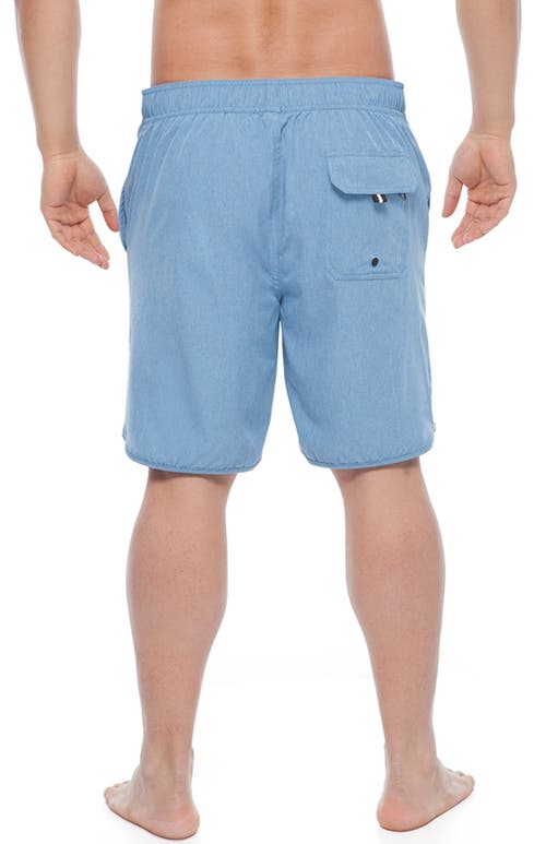 Shop Rokka&rolla Quick-dry Stretch Swim Trunks With Adjustable Waistband In Light Blue