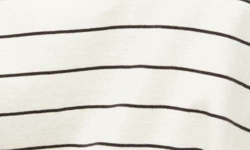 Weworewhat We Wore What Stripe Long Sleeve Boxy T-shirt In Black/antique White