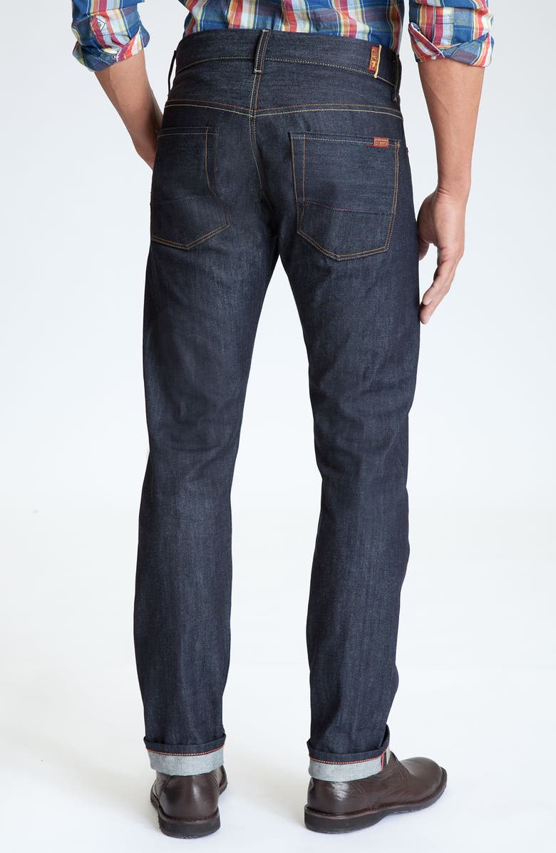 7 For All Mankind® 'Standard' Slim Straight Leg Raw Selvedge Jeans (Raw ...