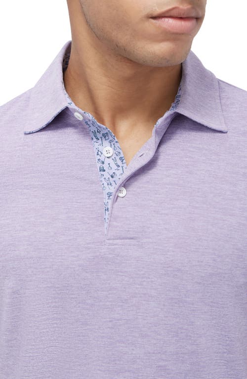 Shop Bugatchi Upf 50+ Polo Shirt In Lilac