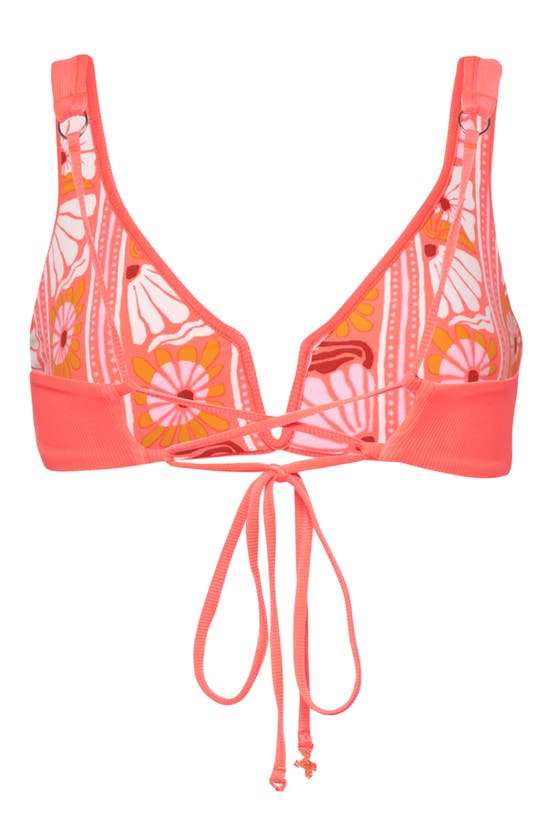 Shop Maaji Fire Coral Victoria Bikini Top In Orange