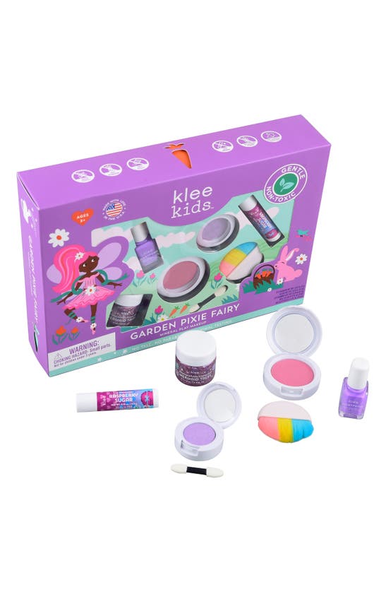 Shop Klee Kids' Garden Pixie Deluxe Mineral Play Makeup Kit In Purple