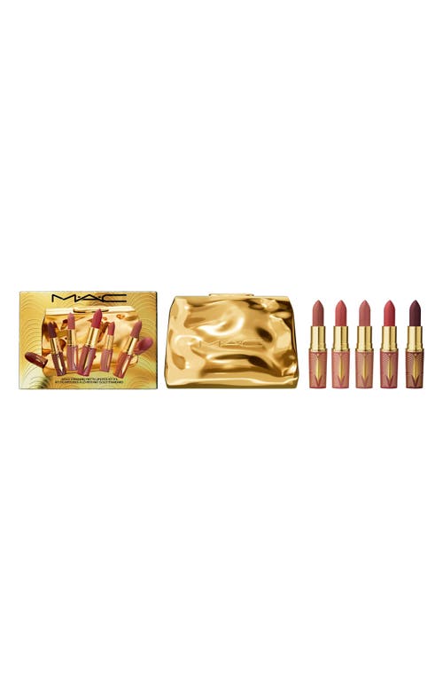 Shop Mac Cosmetics 5-piece Gold Standard Macximal Silky Matte Lipstick Gift Set (limited Edition) $125 Va In No Color